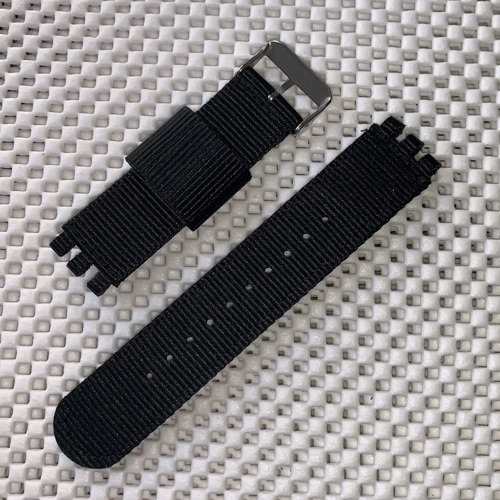 Black Watch Band (Strap Only) - fits Swatch New Gent model